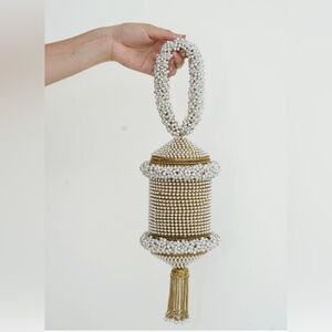 Stunning Ramla Pearl Lantern Bag | Luxe Handmade Formal Statement Purse